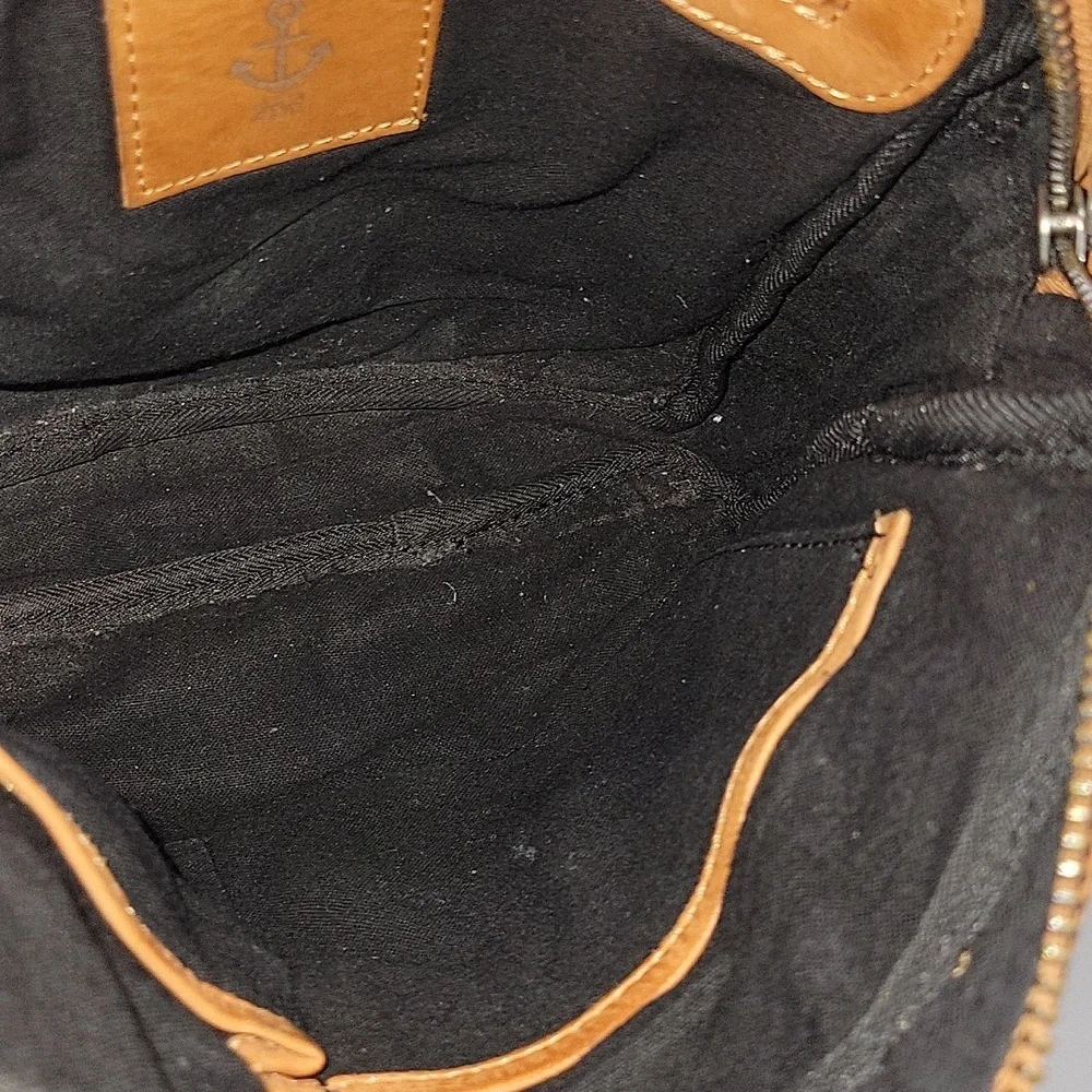 Harbout 2nd for Anthropologie Tan Leather Crossbody Bag